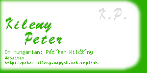 kileny peter business card